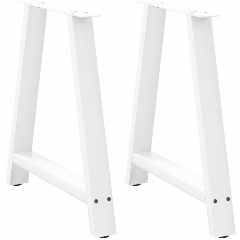 foto del prodotto gambe per tavolo da pranzo a forma di a 2 pz bianche 80x 72 73 cm in acciaio vidaxl