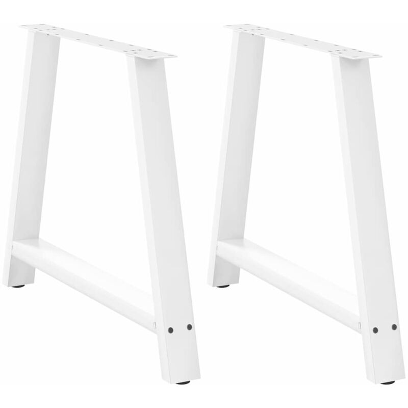 foto del prodotto gambe per tavolo da pranzo a forma di a 2 pz bianche 90x 72 73 cm in acciaio vidaxl
