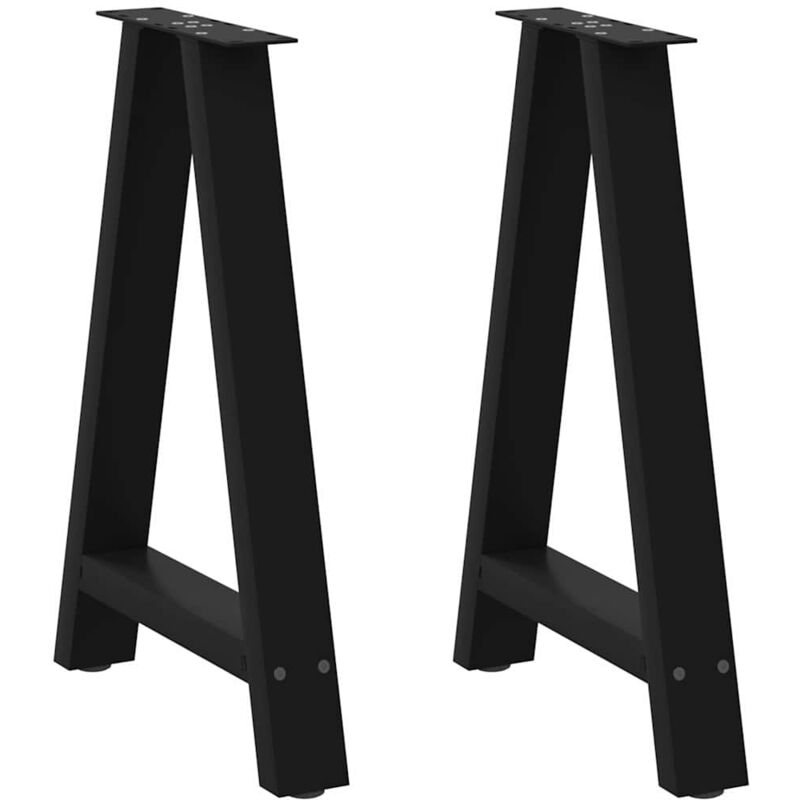 foto del prodotto gambe per tavolo da pranzo a forma di a 2 pz nere 50x 72 73 cm in acciaio vidaxl
