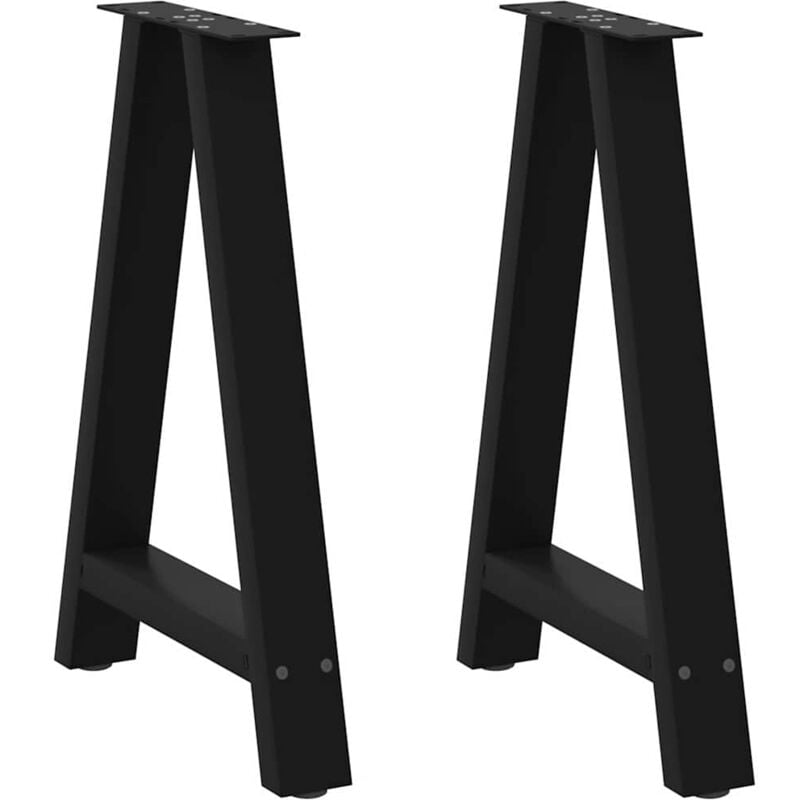 foto del prodotto gambe per tavolo da pranzo a forma di a 2 pz nere 60x 72 73 cm in acciaio vidaxl