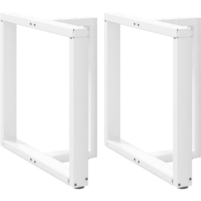 foto del prodotto gambe per tavolo da pranzo a forma di t 2 pz bianche 80x35x 72 73 cm in acciaio vidaxl