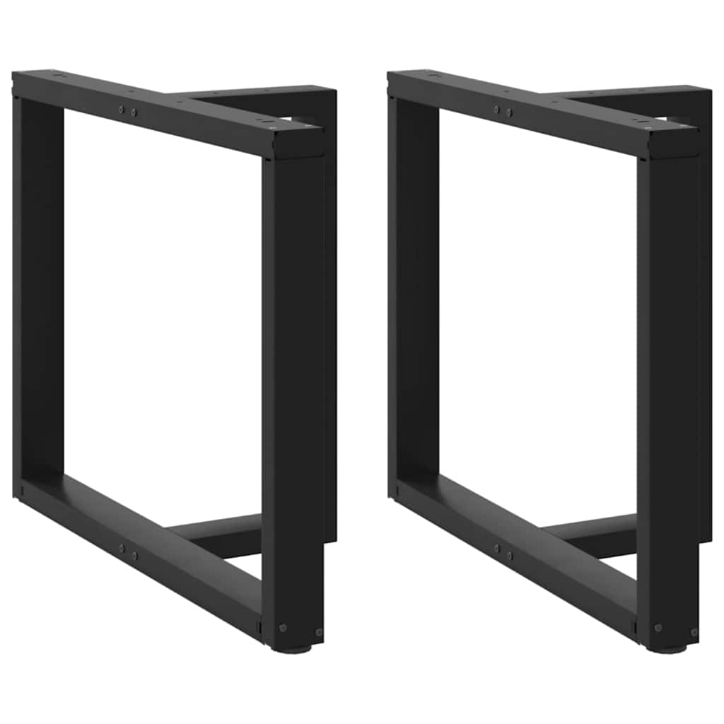foto del prodotto gambe per tavolo da pranzo a forma di t 2 pz nere 100x35x(72-73) cm in acciaio