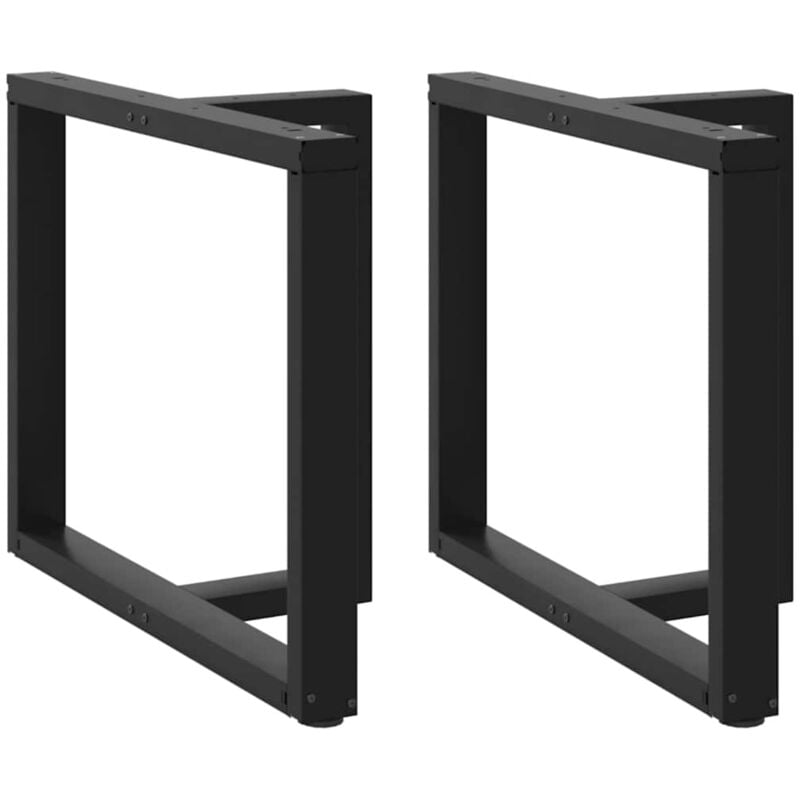 foto del prodotto gambe per tavolo da pranzo a forma di t 2 pz nere 100x35x 72 73 cm in acciaio vidaxl