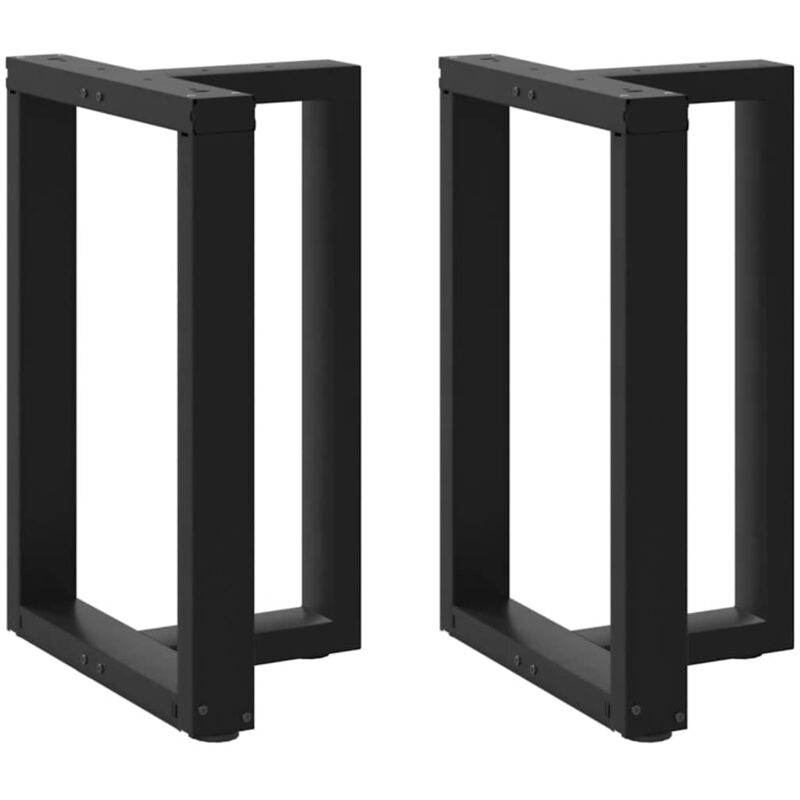 foto del prodotto gambe per tavolo da pranzo a forma di t 2 pz nere 60x35x 72 73 cm in acciaio vidaxl