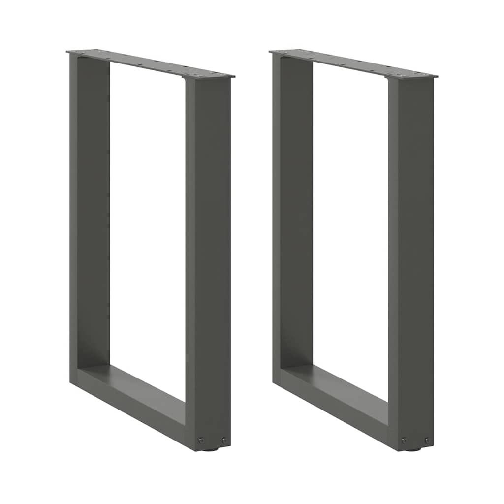 foto del prodotto gambe per tavolo da pranzo a forma di u 2 pz antracite 70x 72 73 cm acciaio vidaxl