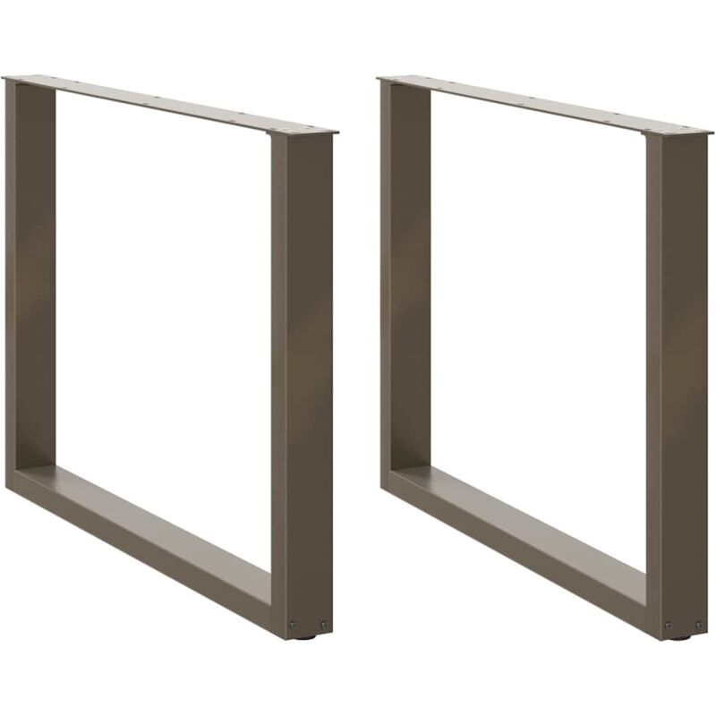 foto del prodotto gambe per tavolo da pranzo a forma di u 2 pz in acciaio naturale 100x 72 73 cm vidaxl 527513