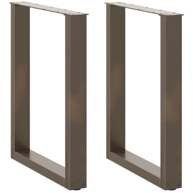 foto del prodotto gambe per tavolo da pranzo a forma di u 2 pz in acciaio naturale 70x 72 73 cm vidaxl