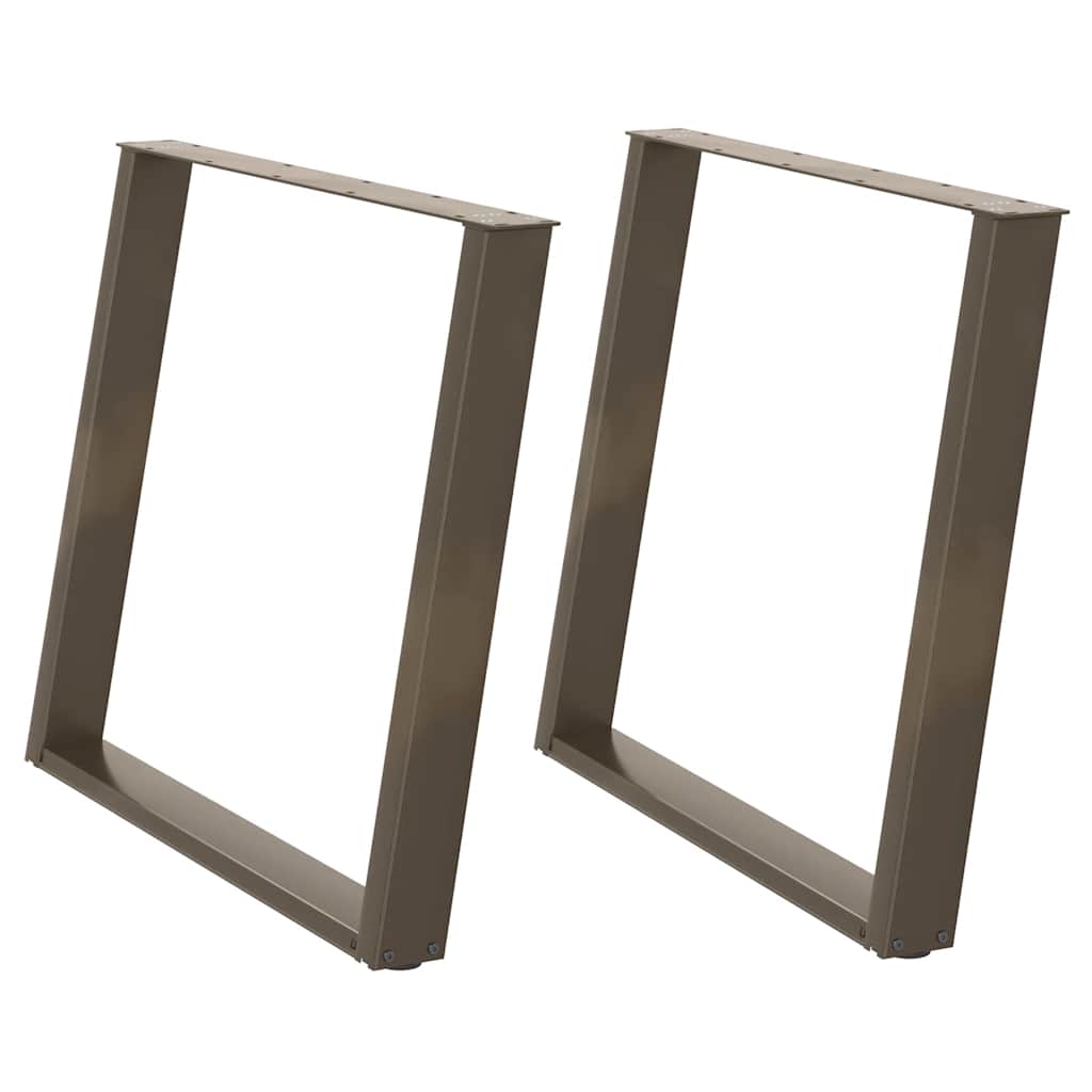 foto del prodotto gambe per tavolo da pranzo a forma di u 2 pz in acciaio naturale 90x 72 73 cm vidaxl