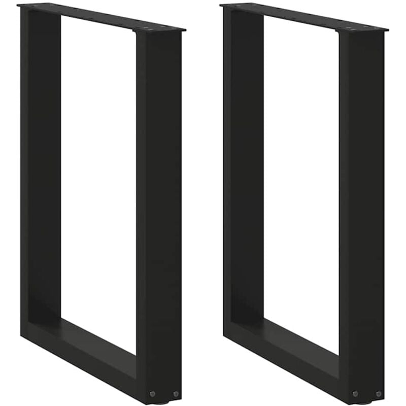 foto del prodotto gambe per tavolo da pranzo a forma di u 2 pz nere 70x 72 73 cm in acciaio vidaxl