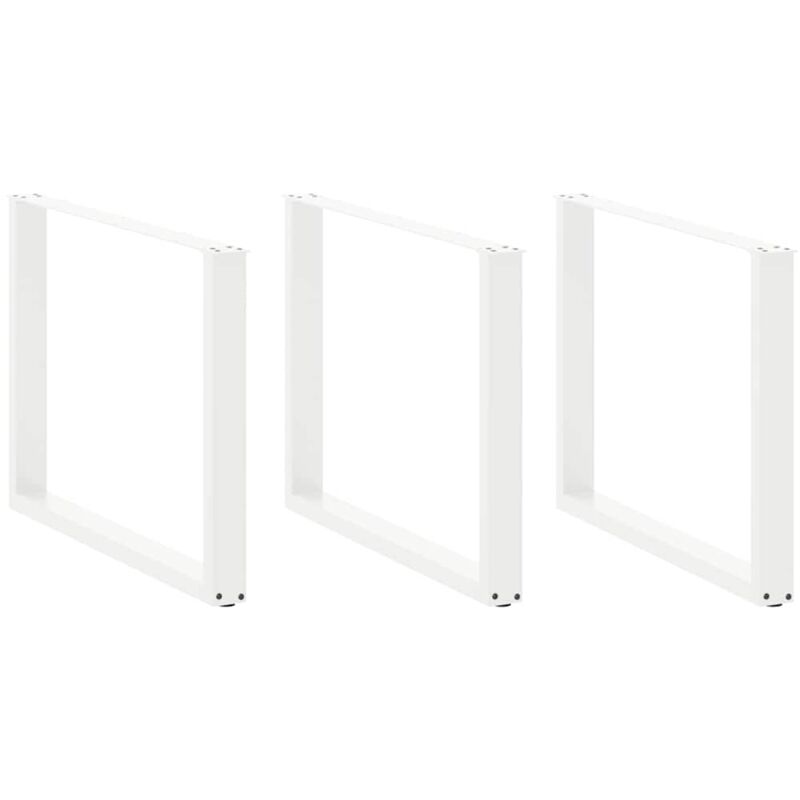 foto del prodotto gambe per tavolo da pranzo a forma di u 3 pz bianche 100x 72 73 cm in acciaio vidaxl 607923