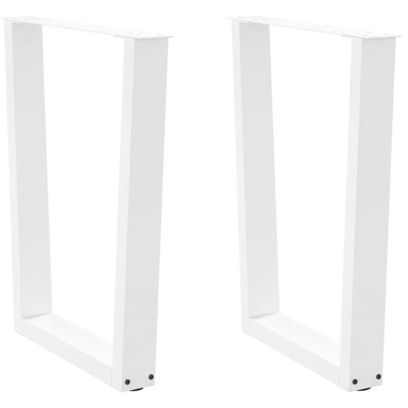 foto del prodotto gambe per tavolo da pranzo a forma di v 2 pz bianche 70x 72 73,3 cm in acciaio vidaxl