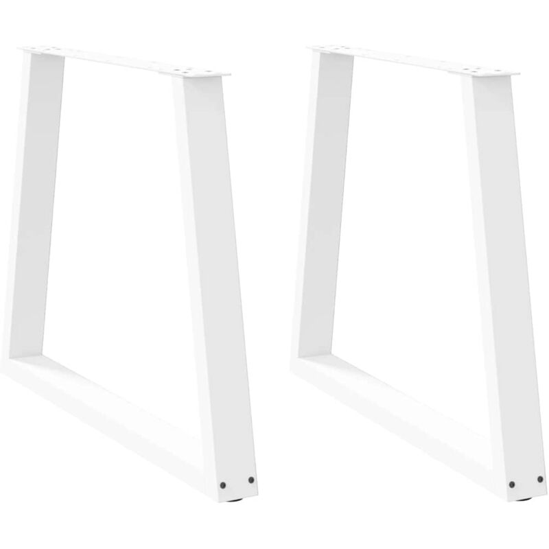 foto del prodotto gambe per tavolo da pranzo a forma di v 2 pz bianche 80x 72 73,3 cm in acciaio vidaxl