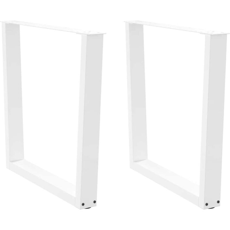 foto del prodotto gambe per tavolo da pranzo a forma di v 2 pz bianche 80x 72 73,3 cm in acciaio vidaxl