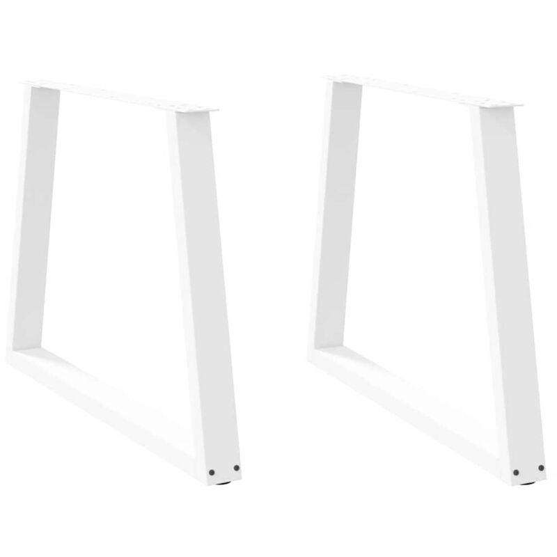 foto del prodotto gambe per tavolo da pranzo a forma di v 2 pz bianche 90x(72-73,3) cm in acciaio vidaxl