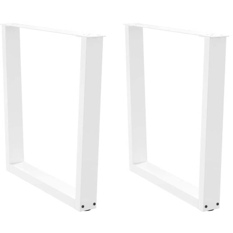 foto del prodotto gambe per tavolo da pranzo a forma di v 2 pz bianche 90x 72 73,3 cm in acciaio vidaxl