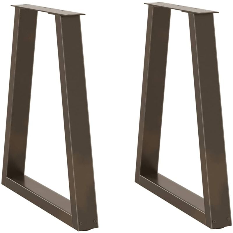 foto del prodotto gambe per tavolo da pranzo a forma di v 2 pz in acciaio naturale 50x 72 73,3 cm vidaxl