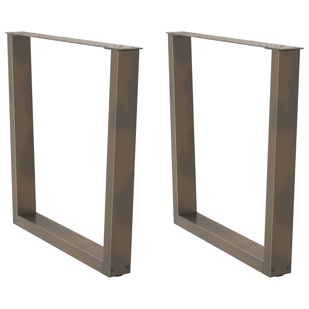 foto del prodotto gambe per tavolo da pranzo a forma di v 2 pz in acciaio naturale 80x 72 73,3 cm