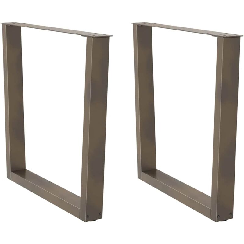 foto del prodotto gambe per tavolo da pranzo a forma di v 2 pz in acciaio naturale 90x 72 73,3 cm vidaxl