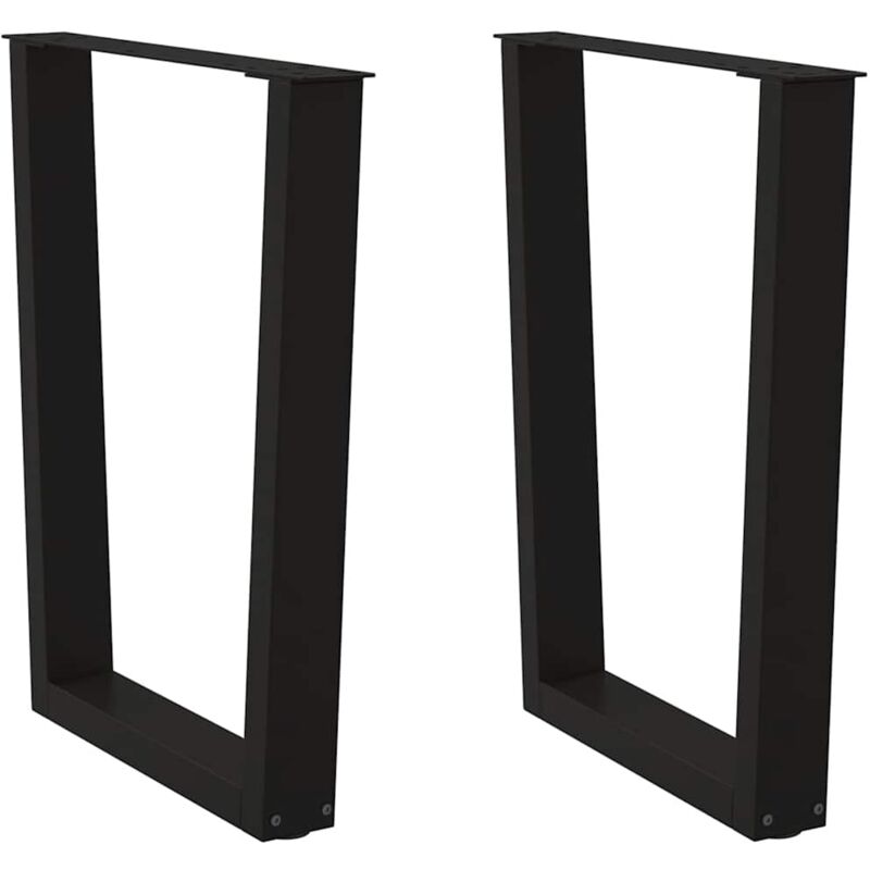 foto del prodotto gambe per tavolo da pranzo a forma di v 2 pz nere 60x 72 73,3 cm in acciaio vidaxl