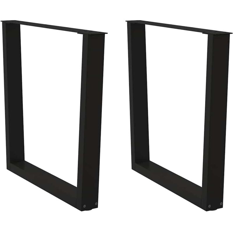 foto del prodotto gambe per tavolo da pranzo a forma di v 2 pz nere 80x 72 73,3 cm in acciaio vidaxl