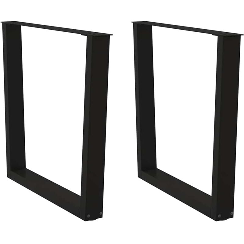 foto del prodotto gambe per tavolo da pranzo a forma di v 2 pz nere 90x 72 73,3 cm in acciaio vidaxl