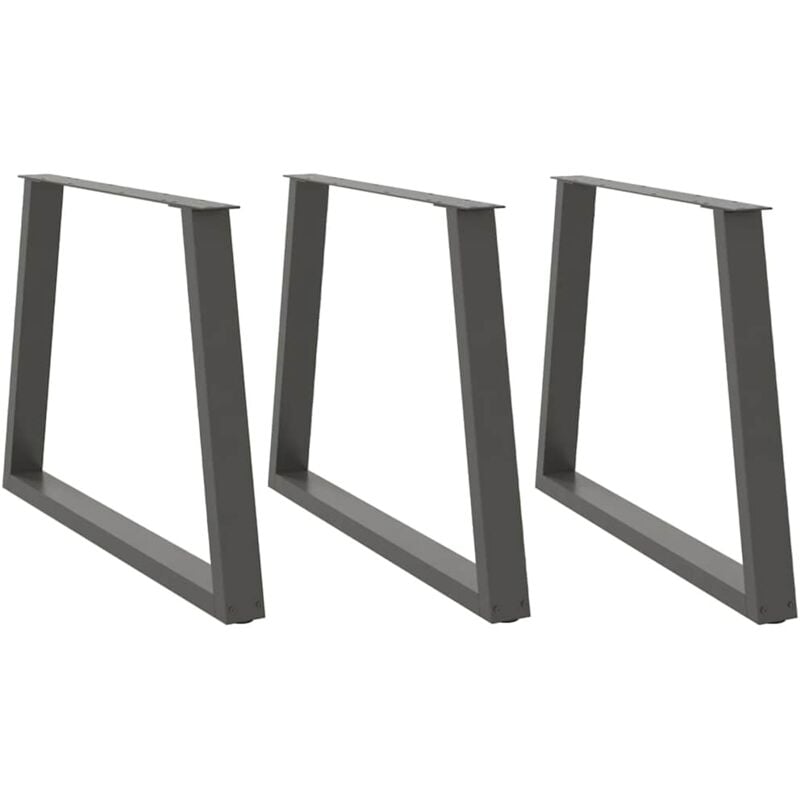 foto del prodotto gambe per tavolo da pranzo a forma di v 3 pz antracite 100x 72 73,3 cm acciaio vidaxl 442324