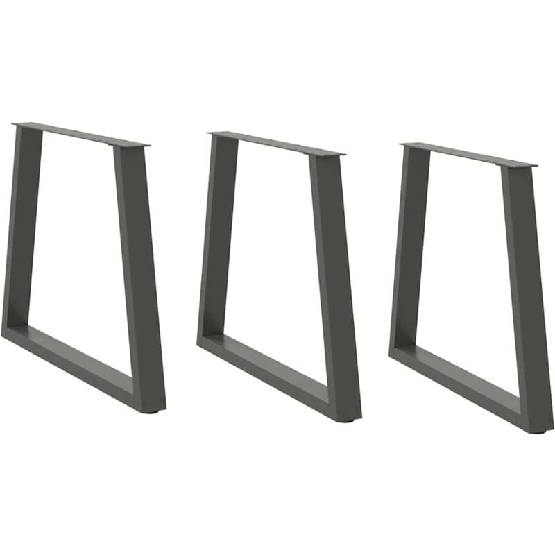 foto del prodotto gambe per tavolo da pranzo a forma di v 3 pz antracite 80x 72 73,3 cm acciaio vidaxl