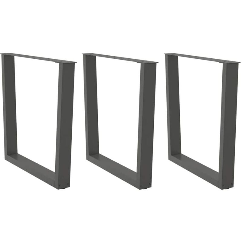 foto del prodotto gambe per tavolo da pranzo a forma di v 3 pz antracite 80x(72-73,3) cm acciaio - vidaxl