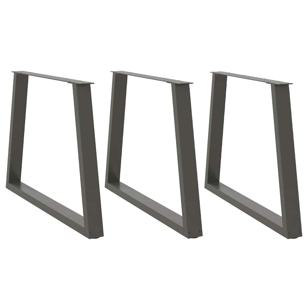 foto del prodotto gambe per tavolo da pranzo a forma di v 3 pz antracite 90x 72 73,3 cm acciaio