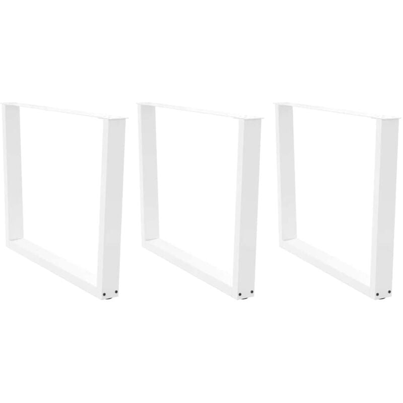 foto del prodotto gambe per tavolo da pranzo a forma di v 3 pz bianche 100x 72 73,3 cm in acciaio vidaxl