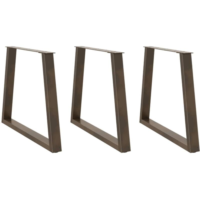foto del prodotto gambe per tavolo da pranzo a forma di v 3 pz in acciaio naturale 70x 72 73,3 cm vidaxl