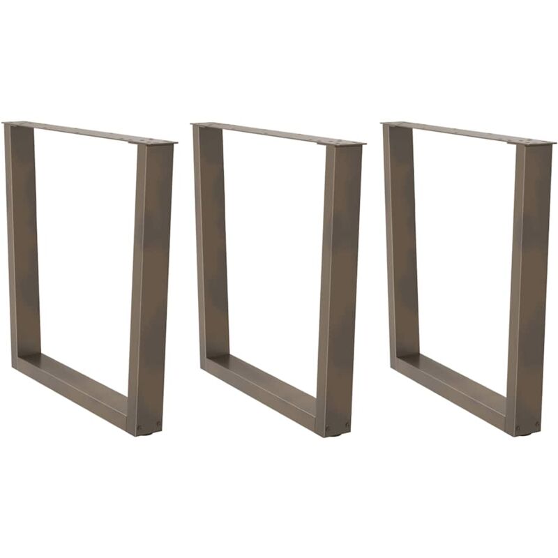 foto del prodotto gambe per tavolo da pranzo a forma di v 3 pz in acciaio naturale 80x 72 73,3 cm vidaxl
