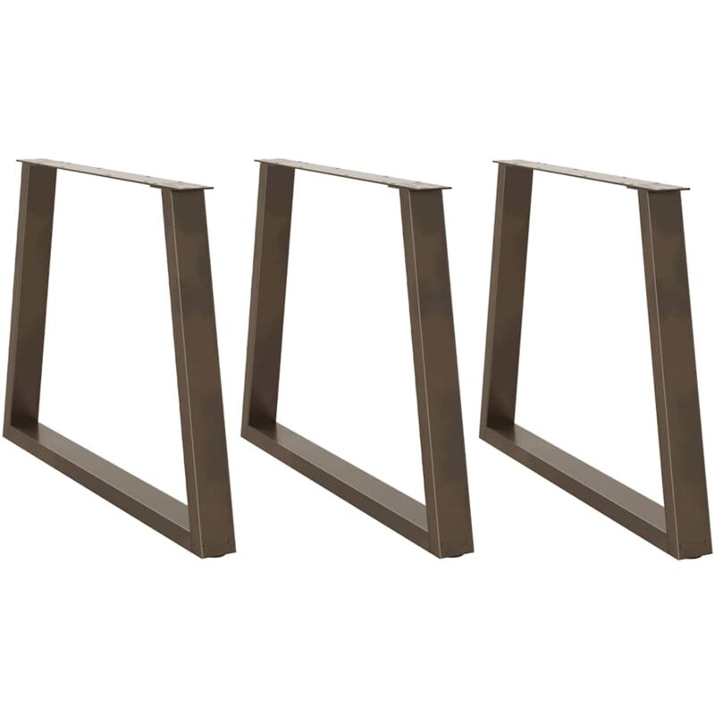 foto del prodotto gambe per tavolo da pranzo a forma di v 3 pz in acciaio naturale 90x 72 73,3 cm vidaxl