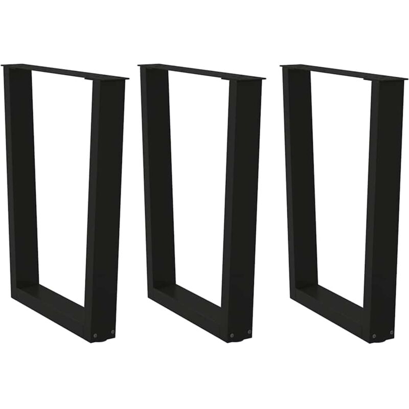 foto del prodotto gambe per tavolo da pranzo a forma di v 3 pz nere 70x 72 73,3 cm in acciaio vidaxl