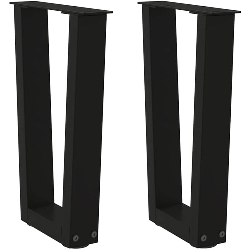 foto del prodotto gambe per tavolo da pranzo a v 2 pz nero 28x 42 43,3 cm acciaio vidaxl