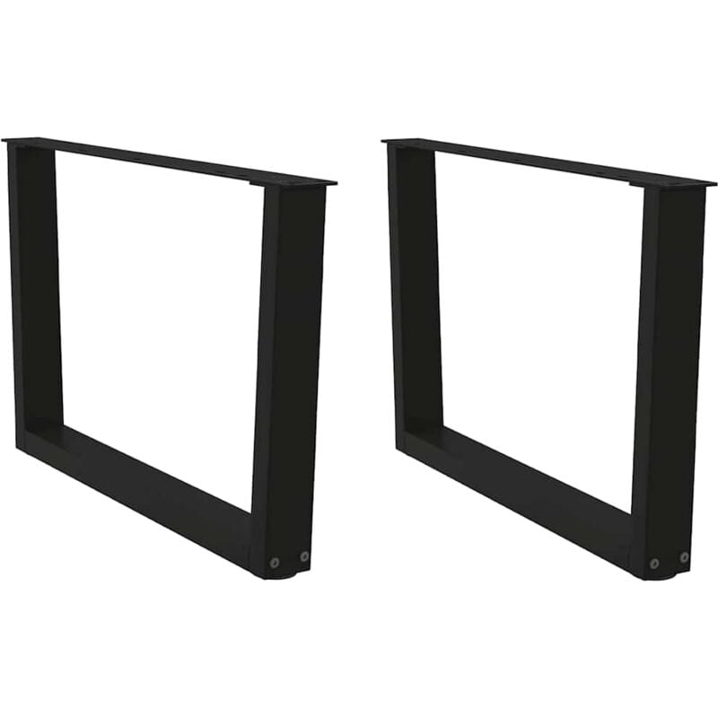 foto del prodotto gambe per tavolo da pranzo a v 2 pz nero 70x 42 43,3 cm acciaio vidaxl