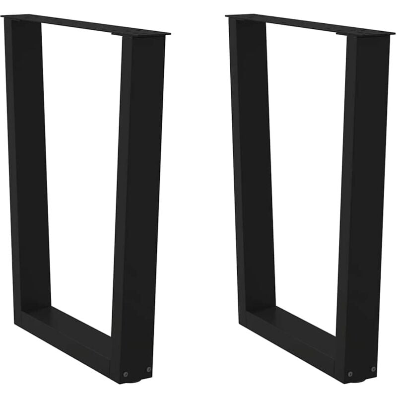 foto del prodotto gambe per tavolo da pranzo a v 2 pz nero 70x 72 73,3 cm acciaio vidaxl