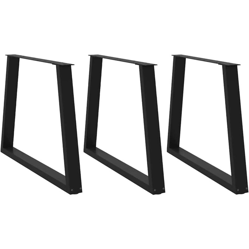 foto del prodotto gambe per tavolo da pranzo a v 3pz nero 100x 72 73,3 cm acciaio vidaxl