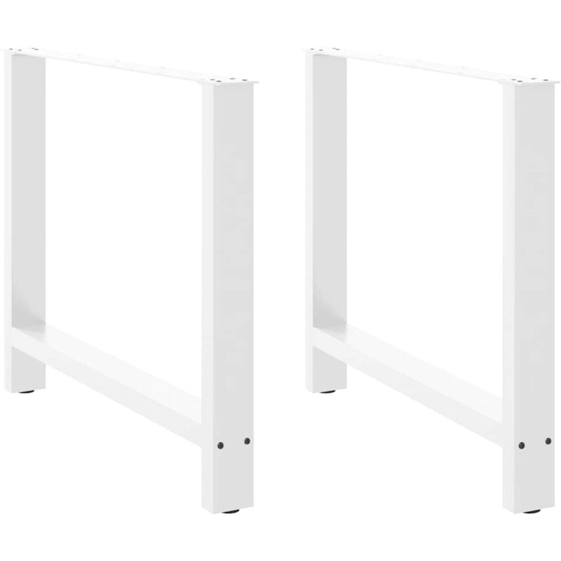 foto del prodotto gambe per tavolo da pranzo bianche 2 pz 100x 72 73 cm in acciaio vidaxl