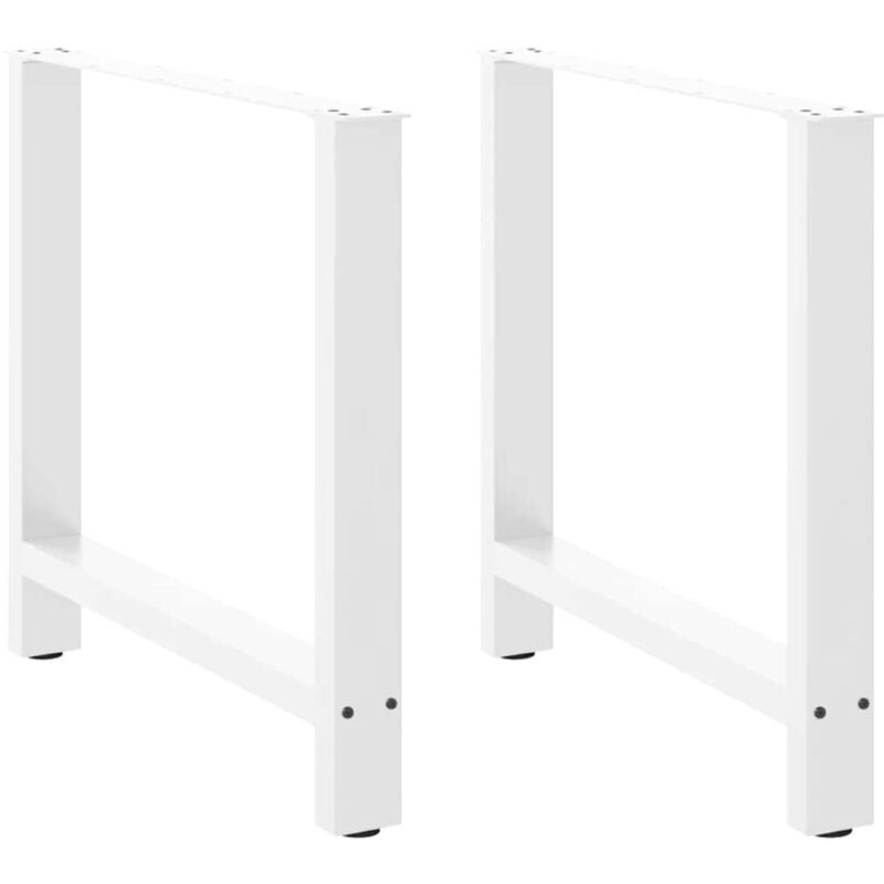 foto del prodotto gambe per tavolo da pranzo bianche 2 pz 70x 72 73 cm in acciaio vidaxl