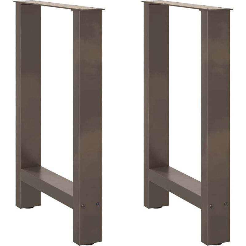 foto del prodotto gambe per tavolo da pranzo in acciaio naturale 2 pz 50x 72 73 cm acciaio vidaxl