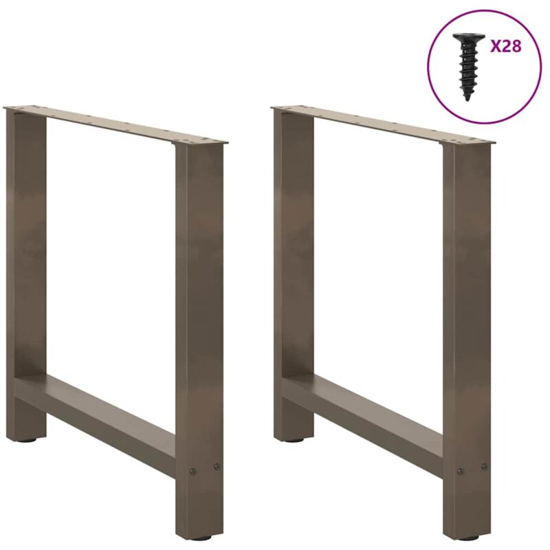 foto del prodotto gambe per tavolo da pranzo in acciaio naturale 2 pz 70x 72 73 cm acciaio vidaxl