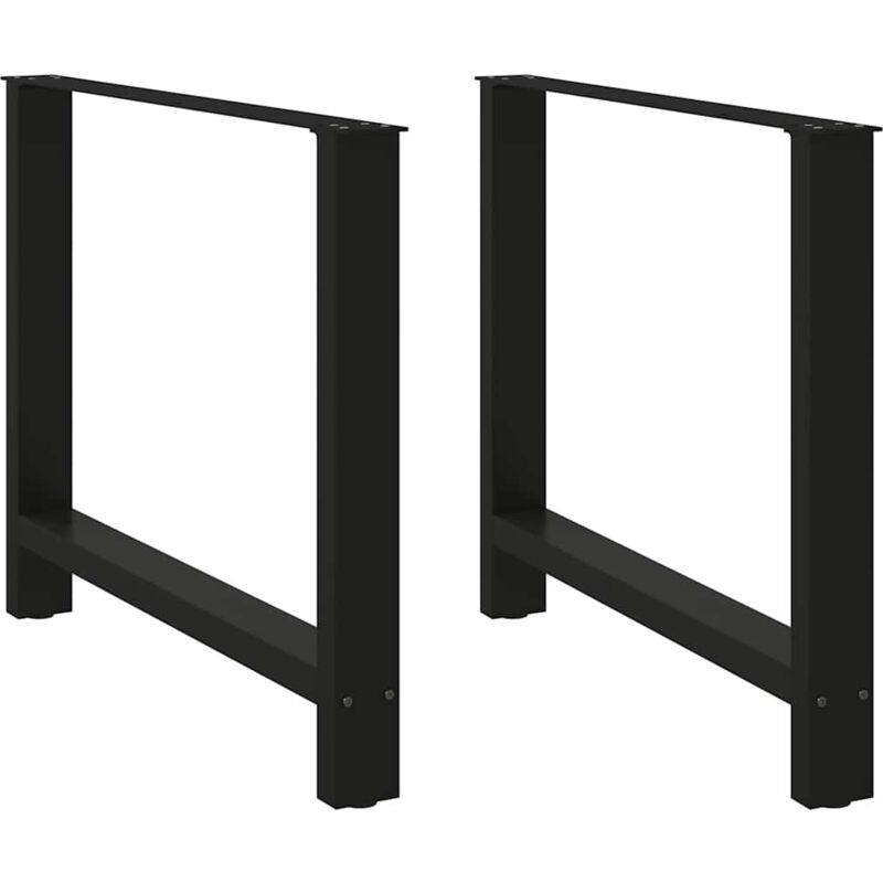 foto del prodotto gambe per tavolo da pranzo nere 2 pz 100x 72 73 cm in acciaio vidaxl