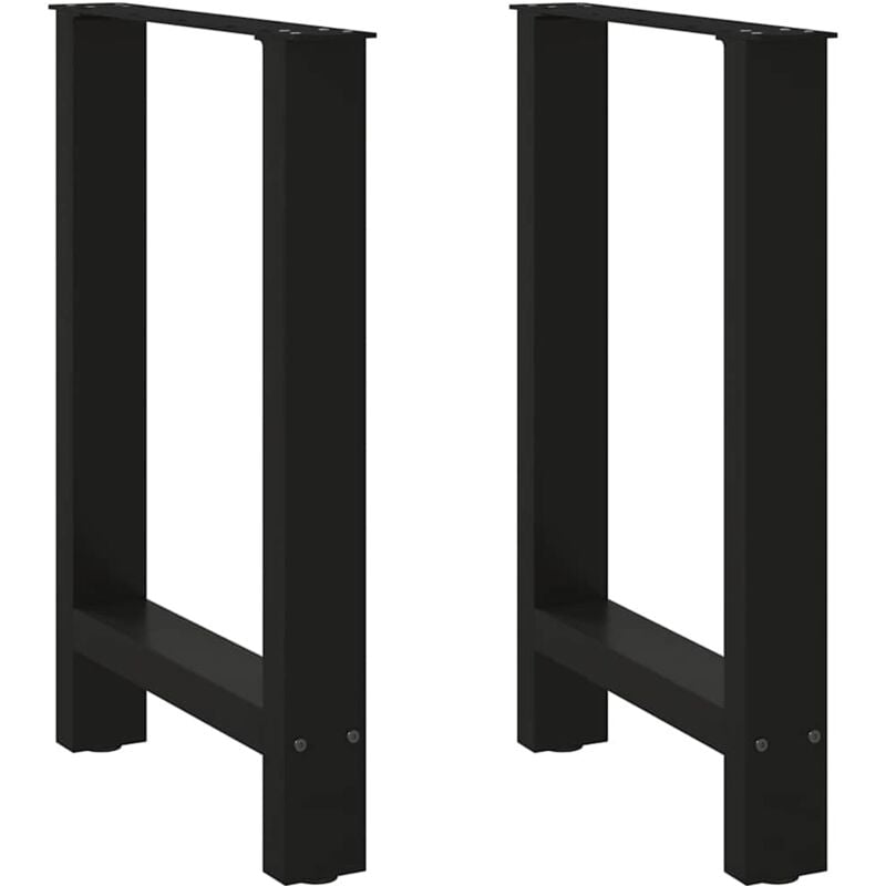 foto del prodotto gambe per tavolo da pranzo nere 2 pz 50x 72 73 cm in acciaio vidaxl