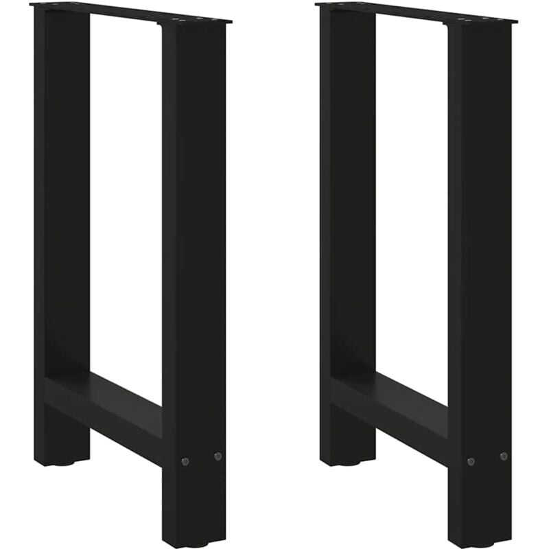 foto del prodotto gambe per tavolo da pranzo nere 2 pz 60x 72 73 cm in acciaio vidaxl