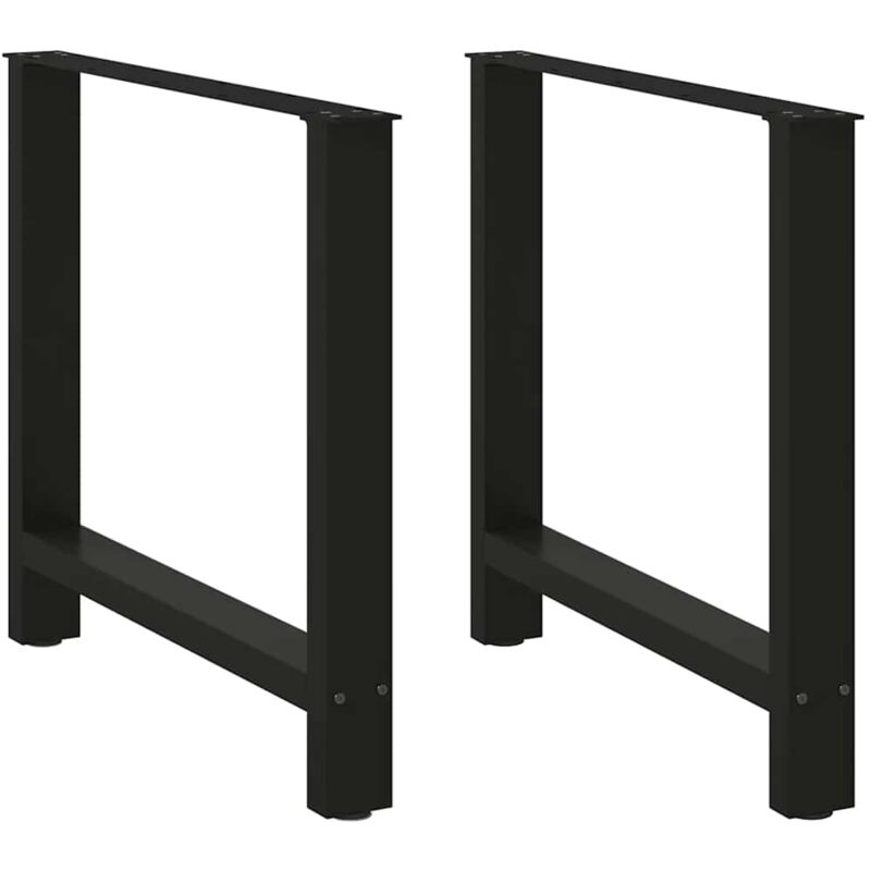 foto del prodotto gambe per tavolo da pranzo nere 2 pz 80x 72 73 cm in acciaio vidaxl