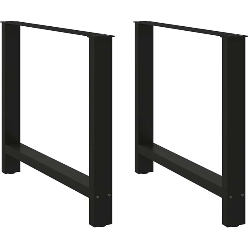 foto del prodotto gambe per tavolo da pranzo nere 2 pz 90x 72 73 cm in acciaio vidaxl