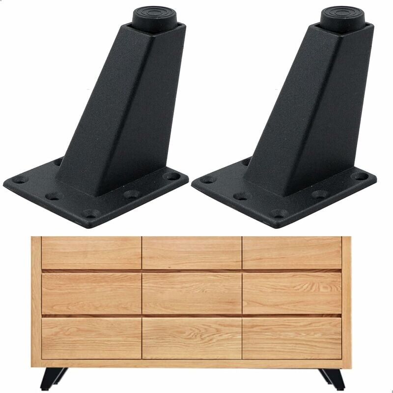 foto del prodotto gambe per tavolo per mobili da divano adatte per tv, tavolini, armadietti e altri mobili altezza regolabile 4 pezzi 8 x 7 6,3 cm robusto durevole