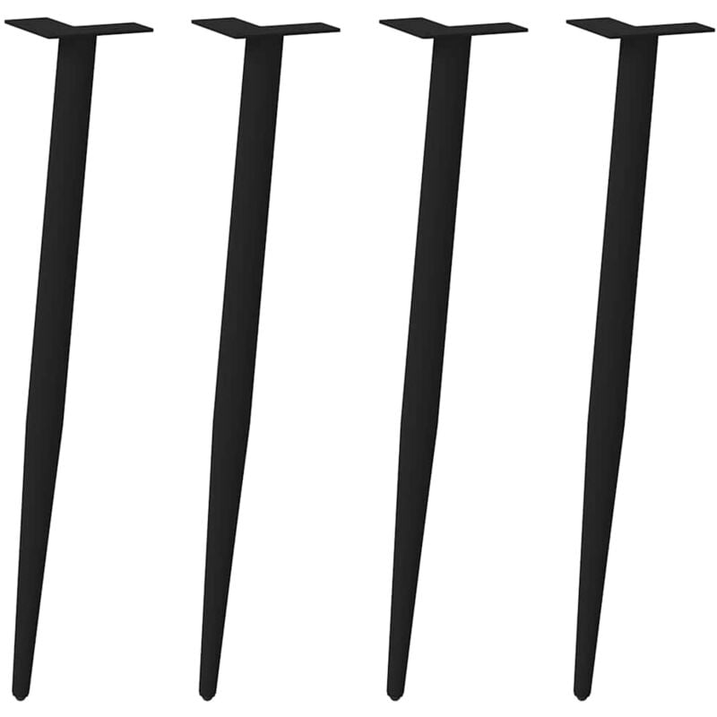 foto del prodotto gambe tavolino caff a forma conica 4 pz nero 72 73 cm acciaio vidaxl