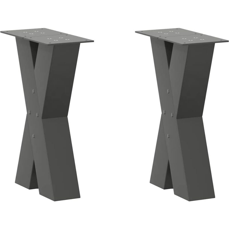 foto del prodotto gambe tavolino caff a x 2 pz antracite 38x 42 43 cm acciaio vidaxl